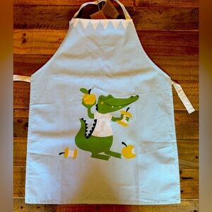 Green Alligator Apron with Yellow Accents